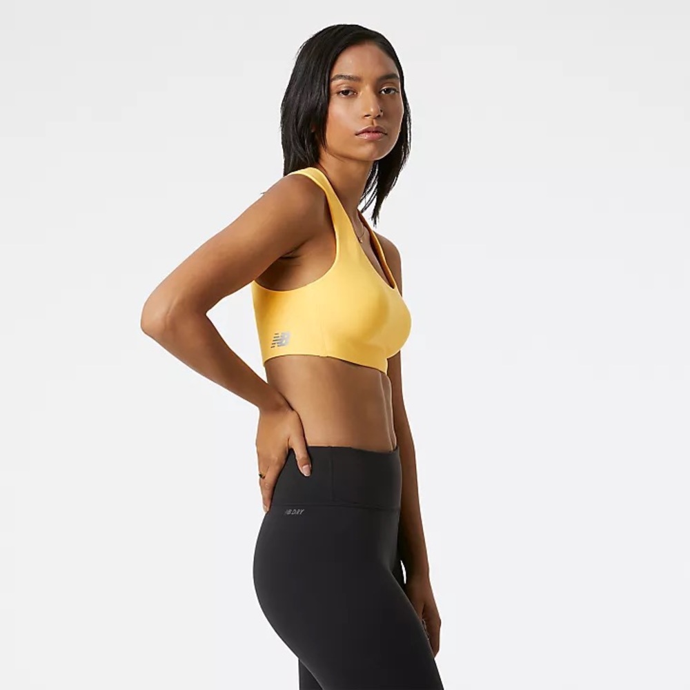 New Balance Bright Yellow Racerback Sports Bra